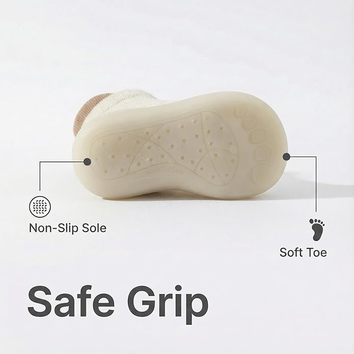 Baby Sock Shoes Toddler Walking Shoes Infant Non-Slip Slippers with Soft Rubber Sole Baby Boys Girls Sneakers