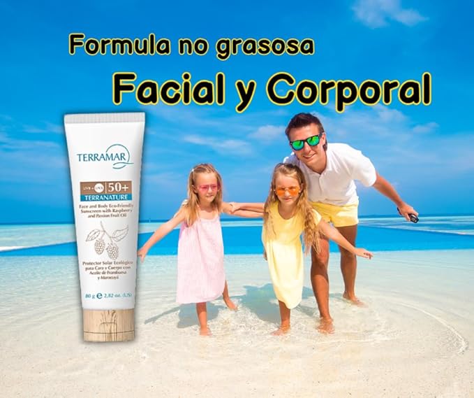 Generic Protector Solar Ecológico para Cara y Cuerpo con Aceite de Frambuesa y Maracuyá 80 g / 2,82 oz. TERRANATURE de Terramar Brands