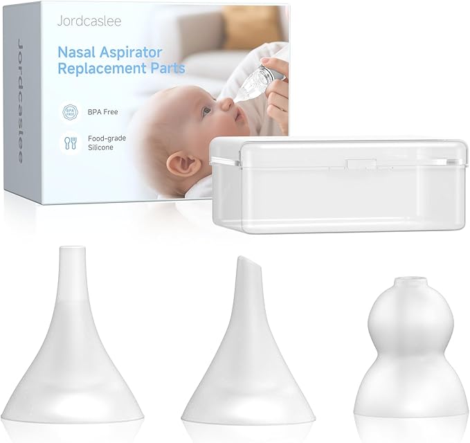 Nasal Aspirator Replacement Tips 3 Pcs, Food-Grade Silicone, Ultra-Soft Baby Nose Sucker Replacement Parts Compatible with GROWNSY, Watolt, LittleTora, HEYVALUE, Cocobela, X-Bosak