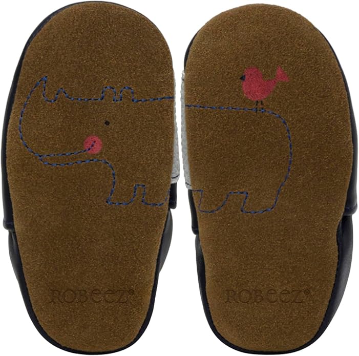 Robeez Baby Boys and Unisex Soft Soles Slip-Resistant Crib Shoes Slippers Moccasins for Infant and Toddler, 0-24 Months