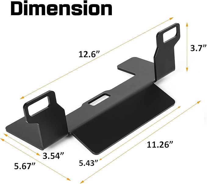 ISOFIX Universal Car Seat Mount Bracket, Child Safety Latch Anchor Kit, Steel Interface Bracket, Belt Connector for SUVs, MPVs, and Off-Road Vehicles, 12.6*5.43*3.7"