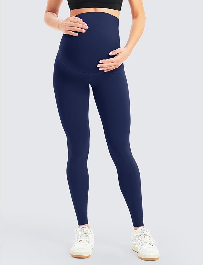 BONVIGOR Women's Maternity Leggings Over The Belly Bump Workout Full Length Leggings Running Active Yoga Pants