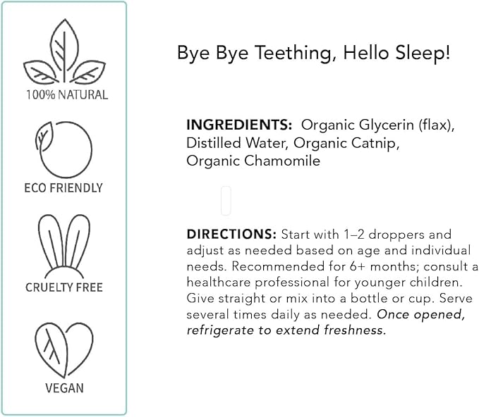 BALM! Baby Teething Rescue Kit – 100% Natural Teething & Calming Tincture + Topical Oil Rub | Bye Bye Discomfort, Hello Sleep Kids Relief for Gum Inflamation & Discomfort - Organic, Herbal - Glass