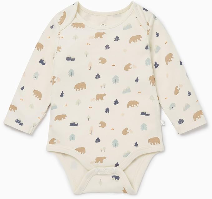 MORI Baby Short Sleeve Bodysuit for Boys and Girls - Viscose from Bamboo - Infant Romper Envelope Neck Nickel Free Popper