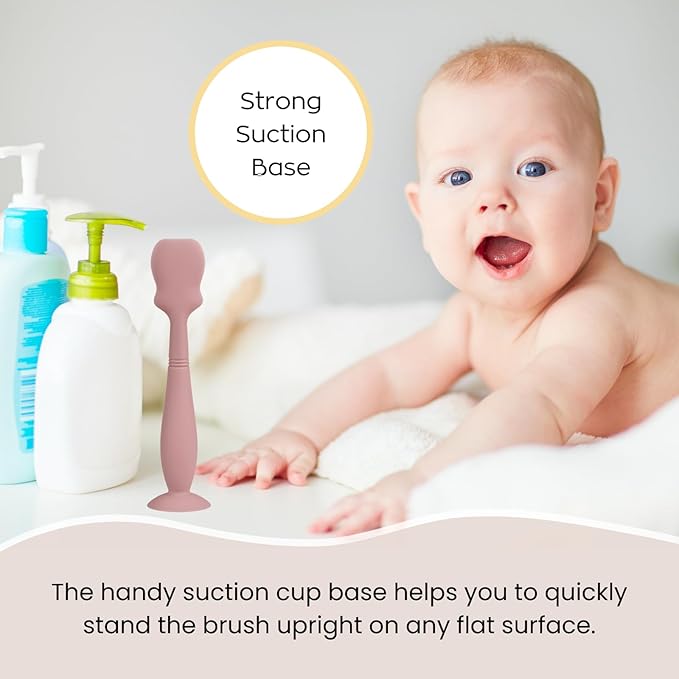 Large Size Baby Diaper Cream Spatula Applicator Soft Silicone Baby Butt Paste Spatula （2Packs, Sage/Blush)