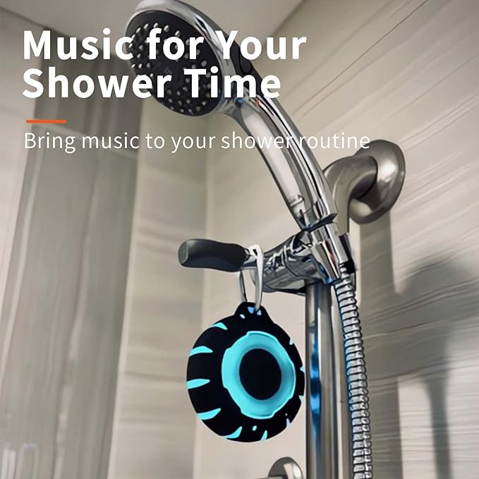 HEYSONG Waterproof Shower Bluetooth Speaker, Durable & Portable with Clear Sound, Ideal for Shower, Pool, Beach & Kayaking – Great Gift for All Ages