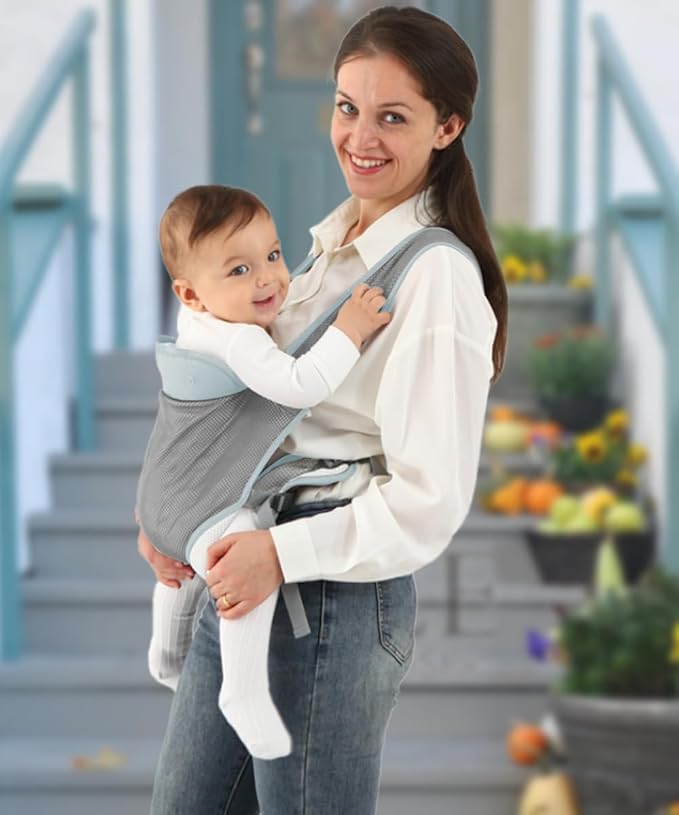 Baby Carrier Wrap,Baby Carriers Newborn to Toddler,Cozy Baby Holder Carrier Lightweight,Adjustable Baby Carriers Support for Infant 7-45lbs Girl and Boy,Front Back All Positions,Shower Gift