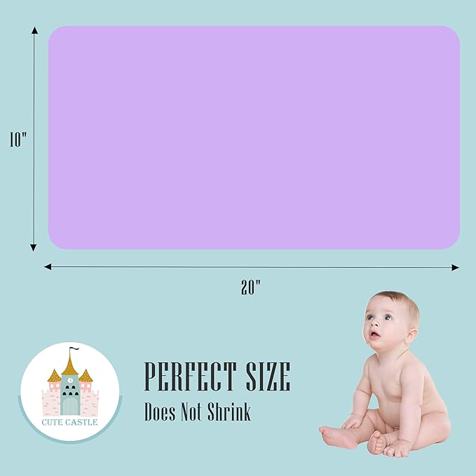 Cute Castle 12 Pack Muslin Burp Cloths for Baby - Ultra-Soft 100% Cotton Baby Washcloths - Large 20'' by 10'' Super Absorbent Milk Spit Up Rags - Burpy Cloths for Unisex, Boy, Girl - Purple