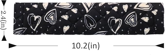 Amooca Soft Auto Seat Belt Cover Seatbelt Cushions Shoulder Pad 2 PCS for a More Comfortable Driving Compatible with All Cars and Backpack Cute Black Heart