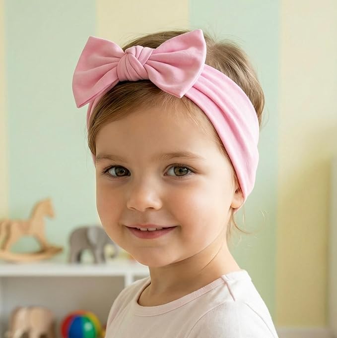 Baby Girl Headbands-Infant,Toddler Cotton Handmade Hairbands with Bows Child Hair Accessories