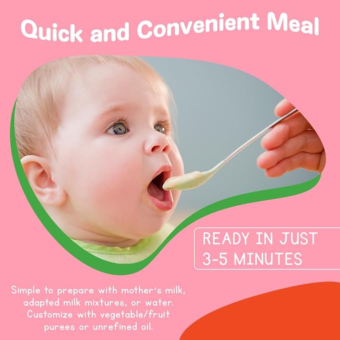 MAMUKO Organic Porridge - Rice porridge with No Added Sugar, Milk & Preservatives - High Fiber porridge Developed with EU Experts - Healthy porridge Ideal for Little Ones from 4+ Months - 2 Pack