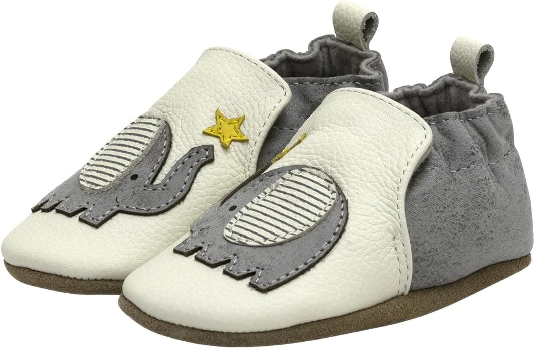 Robeez Baby Boys and Unisex Soft Soles Slip-Resistant Crib Shoes Slippers Moccasins for Infant and Toddler, 0-24 Months