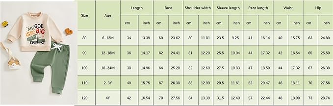 Toddler Baby Boy Fall Winter Outfits Tractor Print Long Sleeve Sweatshirt Pants Set Kids Sweatsuit Clothes