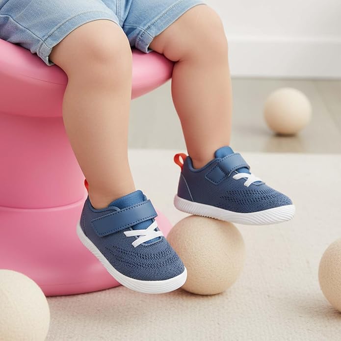 MORENDL Toddler Sneakers Baby Boys & Girls Barefoot Shoes Lightweight Breathable Walking Running Tennis Athletic Sport Shoes