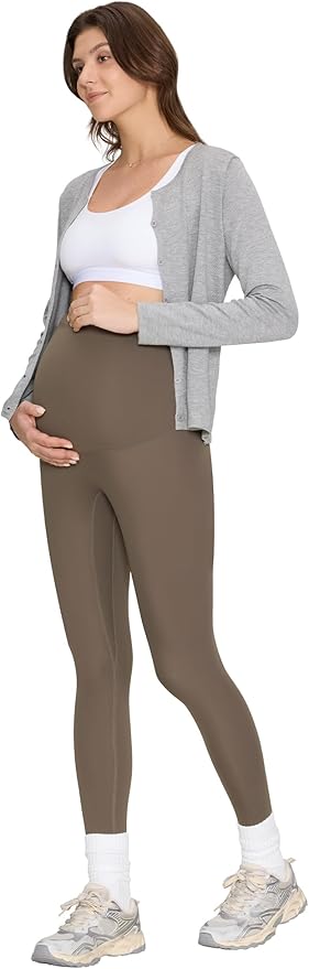 Maternity Leggings Over The Belly - Pregnancy Yoga Pants Soft Workout Leggings