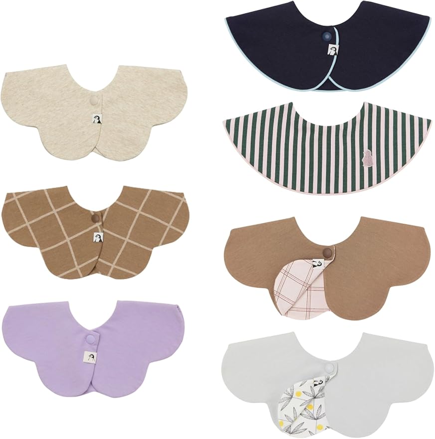 Konny Baby Bibs 3/5/7-Pack Set, 360 ° Rotate, Soft and Absorbent Bandana Drooling for Boys Girls baby Essentials