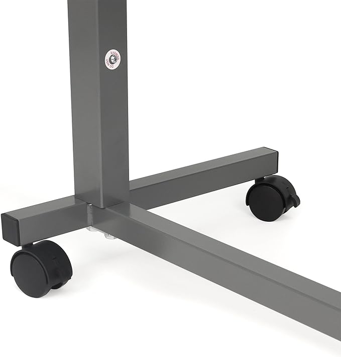 Vaunn Medical Adjustable Overbed Bedside Table with Wheels (Hospital and Home Use)