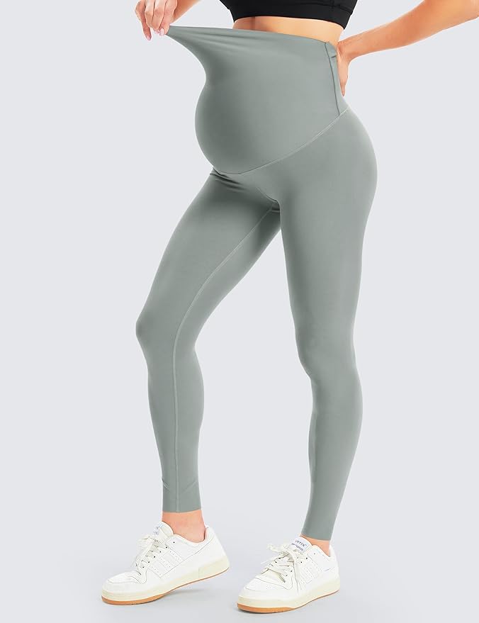 BONVIGOR Women's Maternity Leggings Over The Belly Bump Workout Full Length Leggings Running Active Yoga Pants