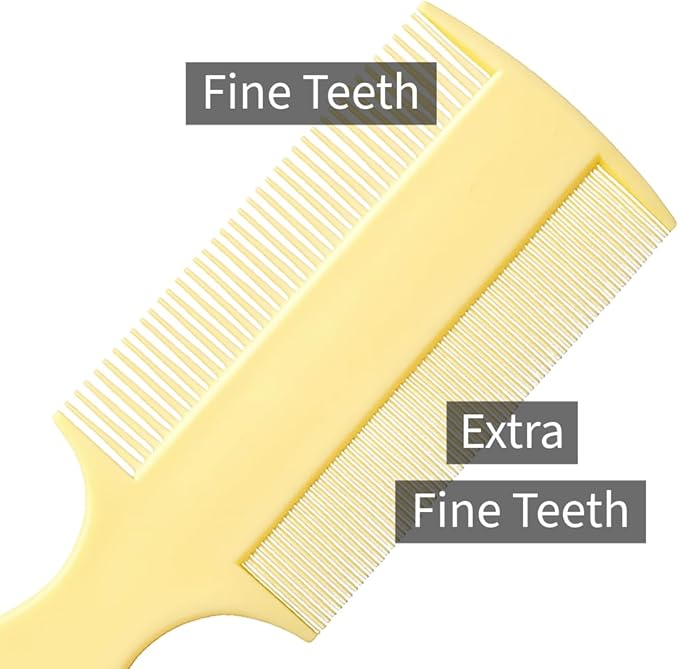 Vakly Fine Tooth Baby Comb [3 Pack] – Double-Sided Infant Hair Extra Fine Detangling Comb with Handle for Cradle Cap, Dandruff & Lice – Gentle Rounded Teeth for Newborns, Babies, Toddlers & Adults