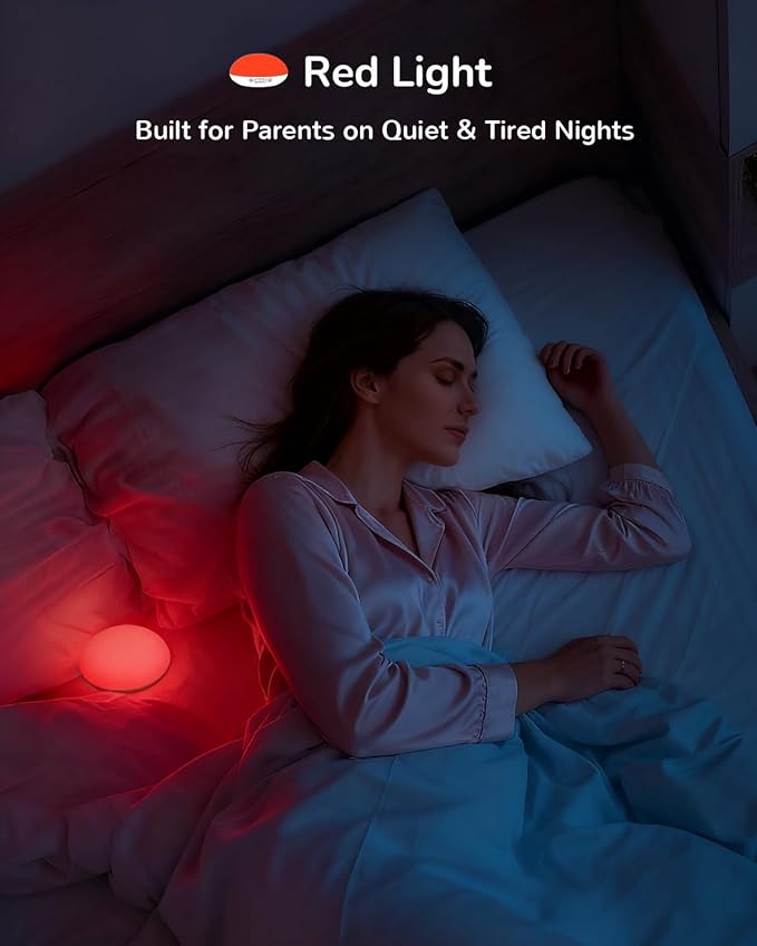 Baby Night Lights for Nursery – Portable Night Light with Minimalist Design, Nursery Night Light for Breastfeeding, Memory & Timer Modes, Ultra-Long Battery Life