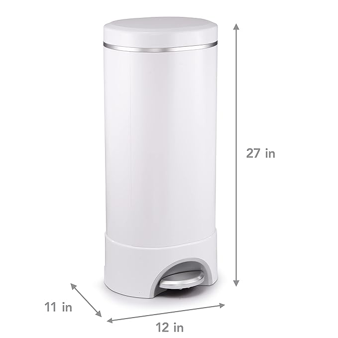 Munchkin® STEP™ Diaper Pail Powered by Arm & Hammer, #1 in Odor Control, Award-Winning, Includes 21 Snap, Seal & Toss™ Bags, 1 Starter Refill Ring, and 1 PUCK™ Baking Soda Cartridge