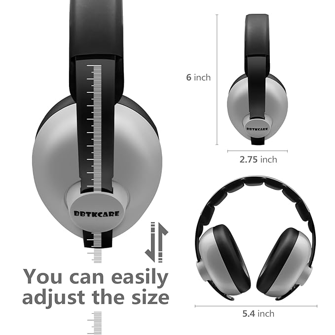 Baby Ear Protection Noise Cancelling Headphones for Babies for 3 Months to 3 Years - Grey