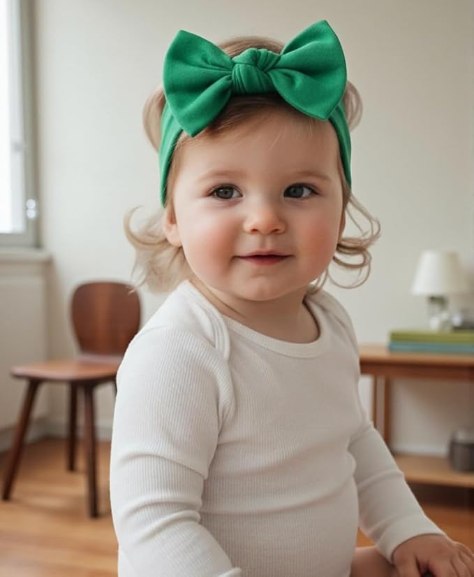 Baby Girl Headbands-Infant,Toddler Cotton Handmade Hairbands with Bows Child Hair Accessories