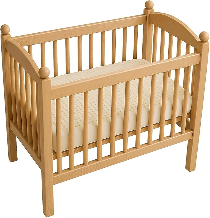 ORGANIC TEXTILES Organic Baby Mattress Topper with Organic Cotton Removable Cover - GOLS/GOTS Certified - Breathable - 2" MiniCrib (38"x24")