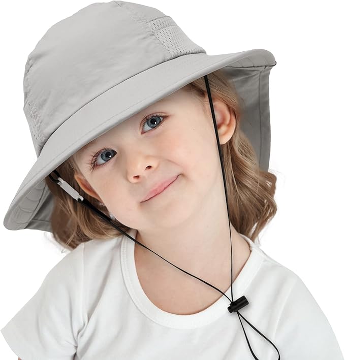 Baby Sun Hat UPF 50+ Toddler Wide Brim Beach Hats for Boys Girls 0-6 Years