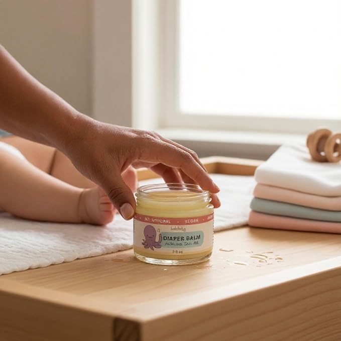 Diaper Balm by Balm Baby – Natural Diaper Rash Cream & Multipurpose Baby Skin Ointment with Calendula, Vegan - Soothing, Healing, Moisturizing – Newborn Cradle Cap (2-Pack)