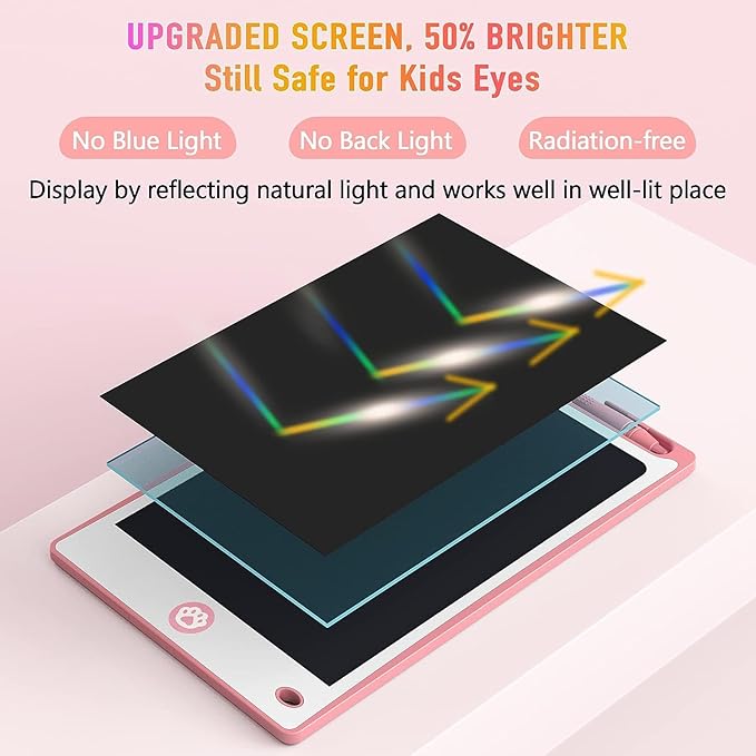 Hockvill LCD Writing Tablet for Kids 8.8 Inch, Toys for Girls Boys Drawing Pad for 3 4 5 6 7 Year Old Kids Toys, Children’s Day Gift Valentines Gift for Kids Toddler Doodle Board Travel Essentials