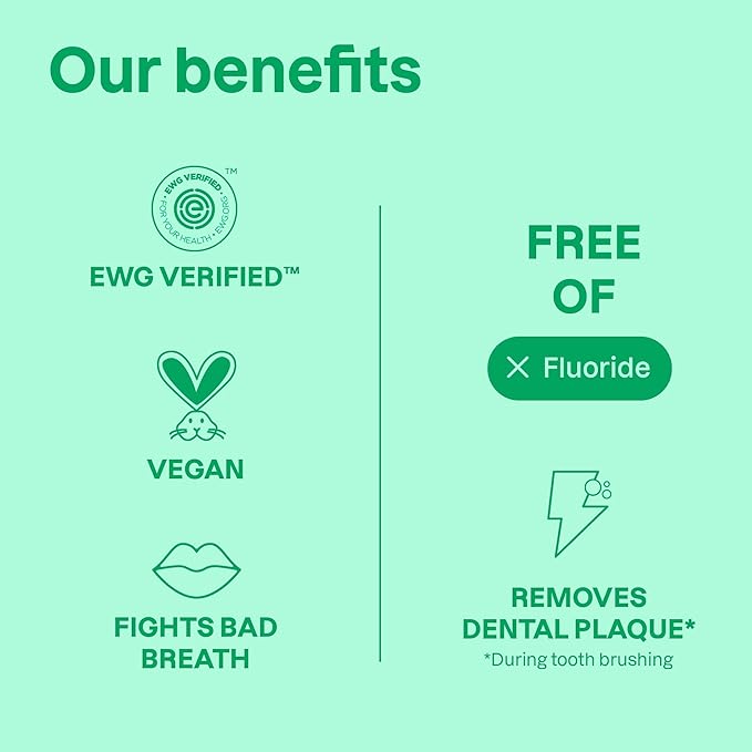 Attitude Fluoride-Free Toothpaste, Plant- and Mineral-Based Ingredients, Vegan, Cruelty-Free and Sugar-Free, Coconut and Mint 4.2 Oz