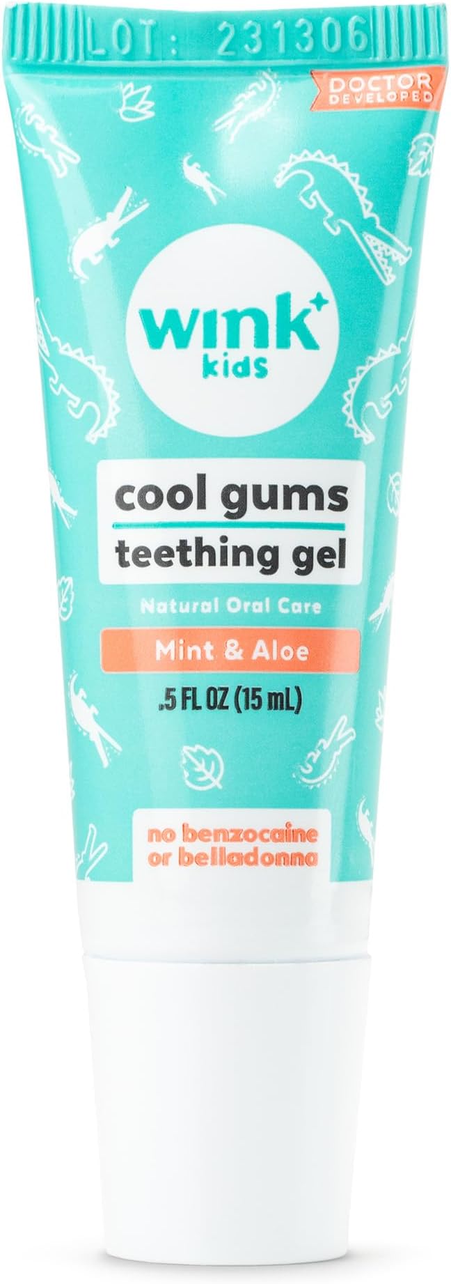 Wink Well Baby Teething Relief for Infants and Kids, Cooling, Soothing Natural Gel for Sore Gums and Other Teething Discomfort, May Be Used As A Toddler Training Toothpaste (15 ml)