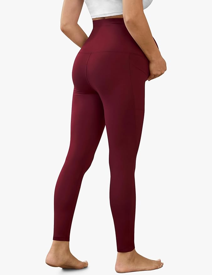 VALANDY Creamlush 2 Pack Women's Maternity Leggings with Pockets Over The Belly,Soft Comfy Active Yoga Lounge Pregnancy Pants