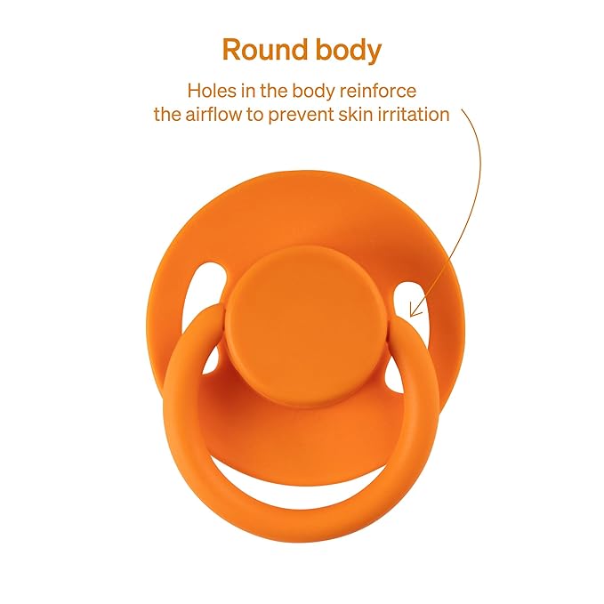 Natural Rubber Pacifier by LoveNoobs, 4 Pack, Pacifiers 0-6 Months, Baby Starter Kit, Newborn Silicone Dummy, Orthodontic, Teething Soothers, Newborn Gift