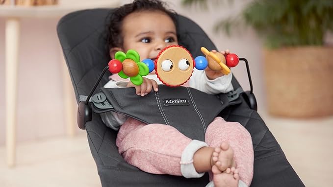 BabyBjörn BABYBJORN Wooden Toy for Bouncer - Googly Eyes (080500US),1 Count (Pack of 1)