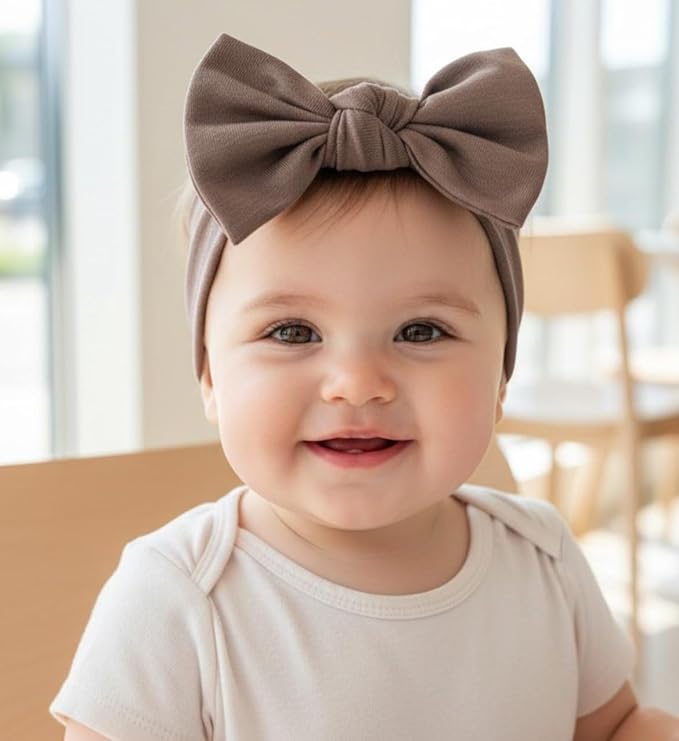 Baby Girl Headbands-Infant,Toddler Cotton Handmade Hairbands with Bows Child Hair Accessories