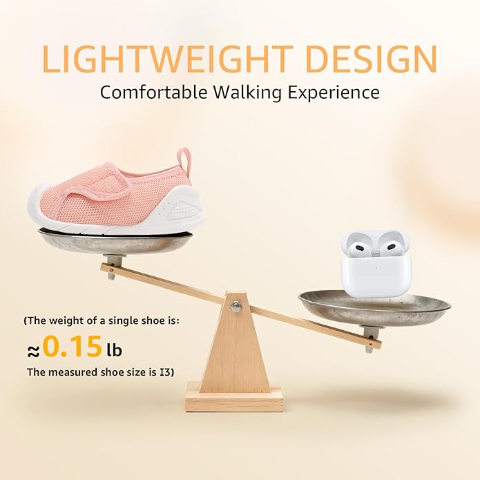 Baby Boys Girls First Walking Shoes Wide Toe Box Infant Sneakers Lightweight Breathable Slip On Barefoot Shoes
