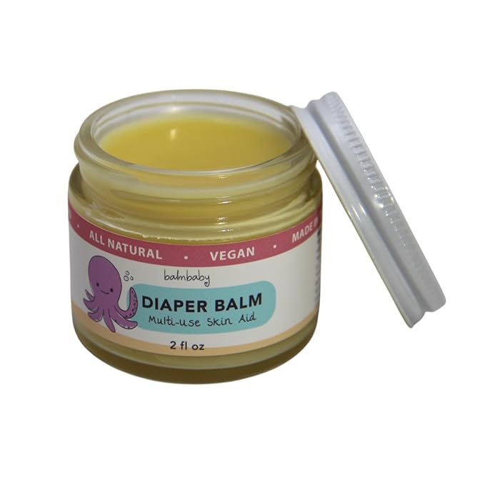 Diaper Balm by Balm Baby – Natural Diaper Rash Cream & Multipurpose Baby Skin Ointment with Calendula, Vegan - Soothing, Healing, Moisturizing – Newborn Cradle Cap (2-Pack)
