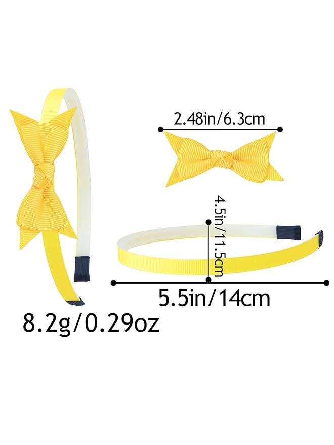XIMA Baby Girls Headbands with Bows,Cute Ribbon Hair Bows Head Band for Teens Toddlers Kids Children Pack of 15-B