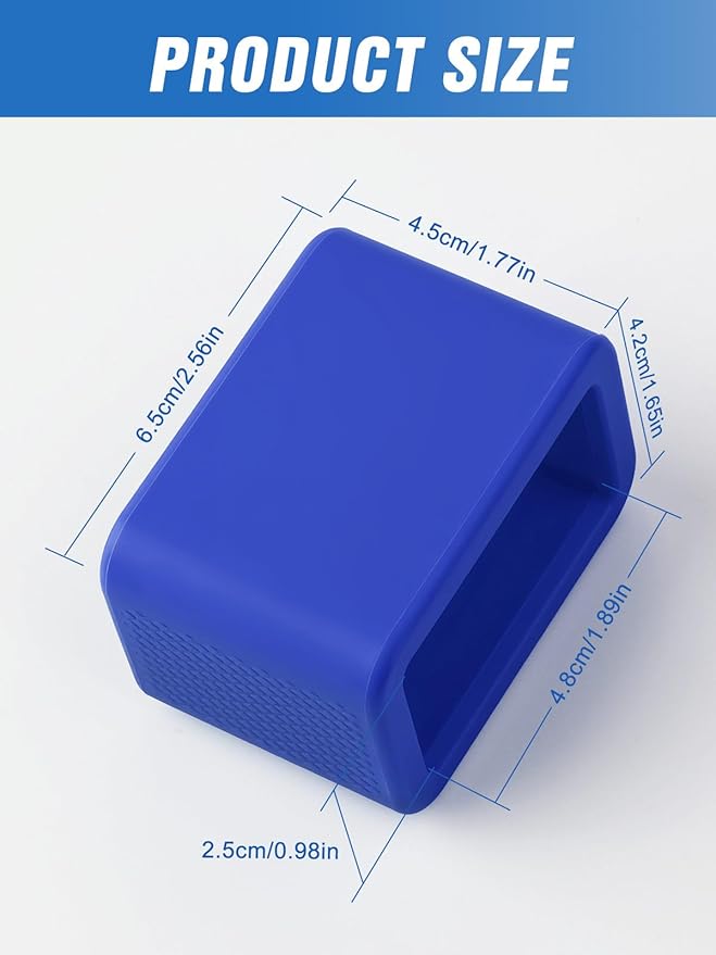 2 PCS Seat Belt Buckle Holder, Silicone Seatbelt Buckle Booster to Makes Receptacle Stand Upright for Easy Access (Blue)