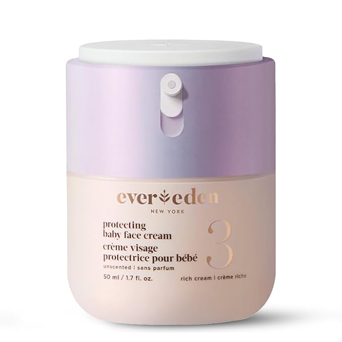 Evereden Protecting Baby Face Cream 1.7 fl.oz.: No.3 Rich Baby Cream - Infant Face Moisturizer - Ultra-Dry Skin - Cold, Dry Climates - Squalane & Ceramide - Clean Vegan Ingredients - Fragrance-Free