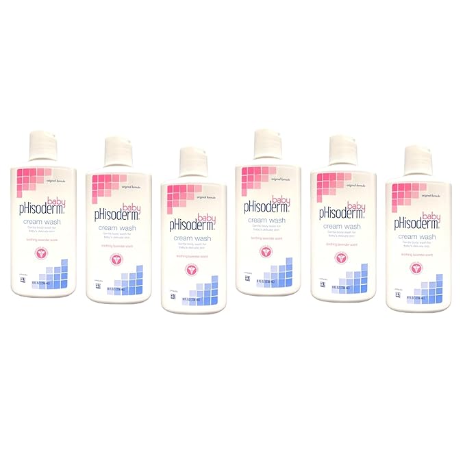 pHisoderm Baby Tear-Free Cream Wash 8 oz (Pack of 6)