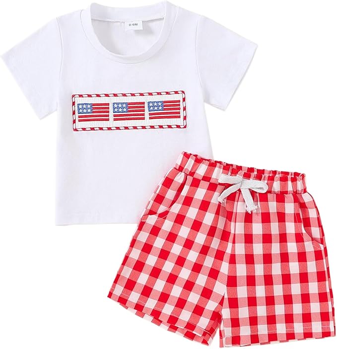 Yvowming 0-4T Toddler Baby Boy Clothes Kids Summer Truck Print T Shirt Short Set with Pockets