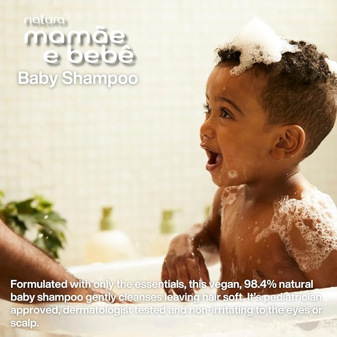 Natura - Mamãe e Bebê Shampoo Refill - 100% Vegan - Safe & Gentle Formula - 98.4% Natural Origin - All Skin Types - Cruelty Free - Brazilian Baby Beauty - Baby Essentials - 6.7 fl oz (200ml)