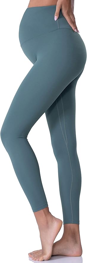 POSHDIVAH Women's Maternity Leggings Over The Belly Pregnancy Yoga Pants Active Wear Workout Leggings