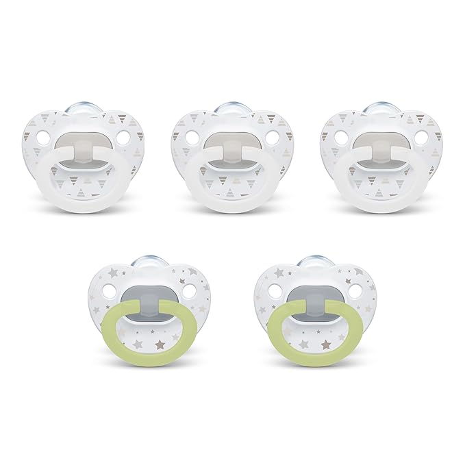 NUK Orthodontic Pacifiers, 6-18 Months, 5 Pack, Timeless Collection, Amazon Exclusive