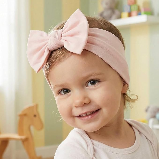 Baby Girl Headbands-Infant,Toddler Cotton Handmade Hairbands with Bows Child Hair Accessories