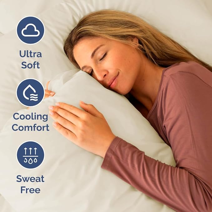 Short Queen RV Size 4 Piece Sheet Set - Comfy Breathable & Cooling Bed Sheets Set - Hotel Luxury Bedding for Women, Men, Kids, Teens, Boys & Girls - Deep Pockets & Ultra-Soft - Oeko-Tex - Off White