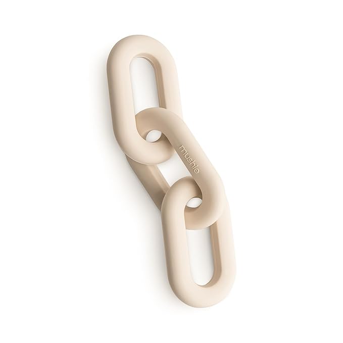 mushie Silicone Baby Links Teether Toy (Shifting Sand)